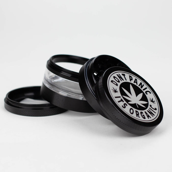 Heavy Duty Large "Don't Panic It's Organic" 4 Parts Weed Grinder Engraved in Canada Design #2