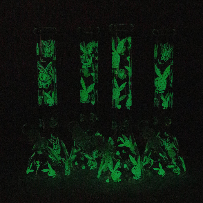 12" 5mm Luxury Design Glow in the Dark Glass Bong