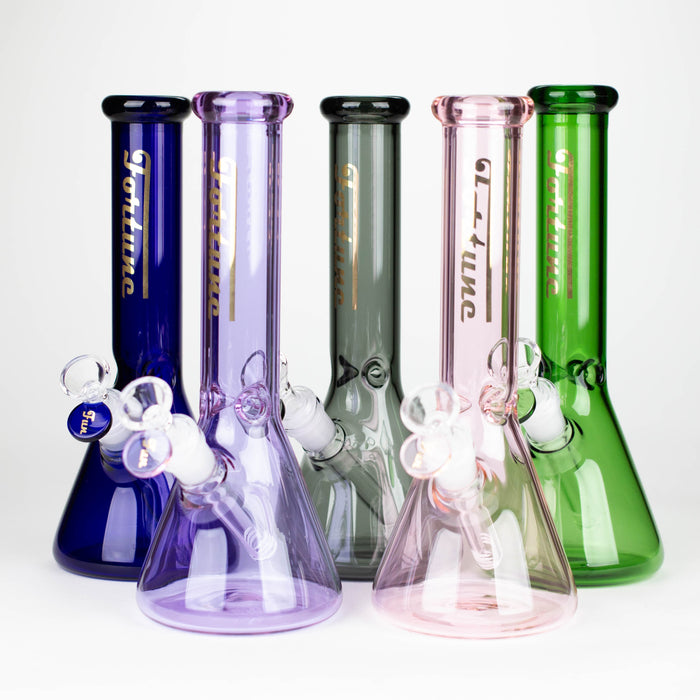 Fortune | 10" 4mm Coloured Glass Bong Assorted Colour