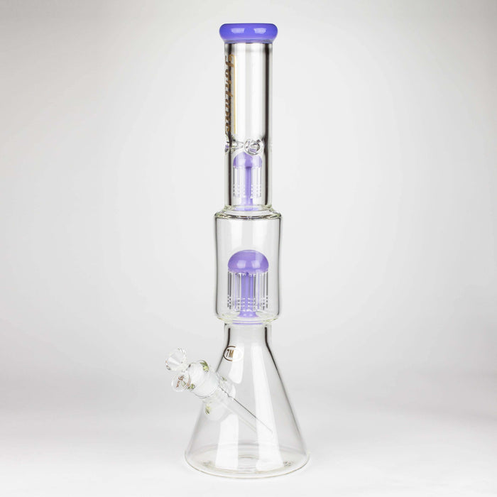 Fortune | 18" Double Tree Perc Beaker Bong Assorted Colour