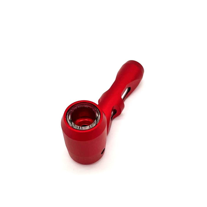 Metal hand pipe with multi holes glass bowl and tube