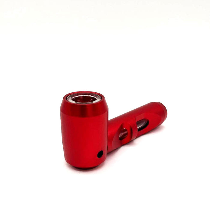 Metal hand pipe with multi holes glass bowl and tube