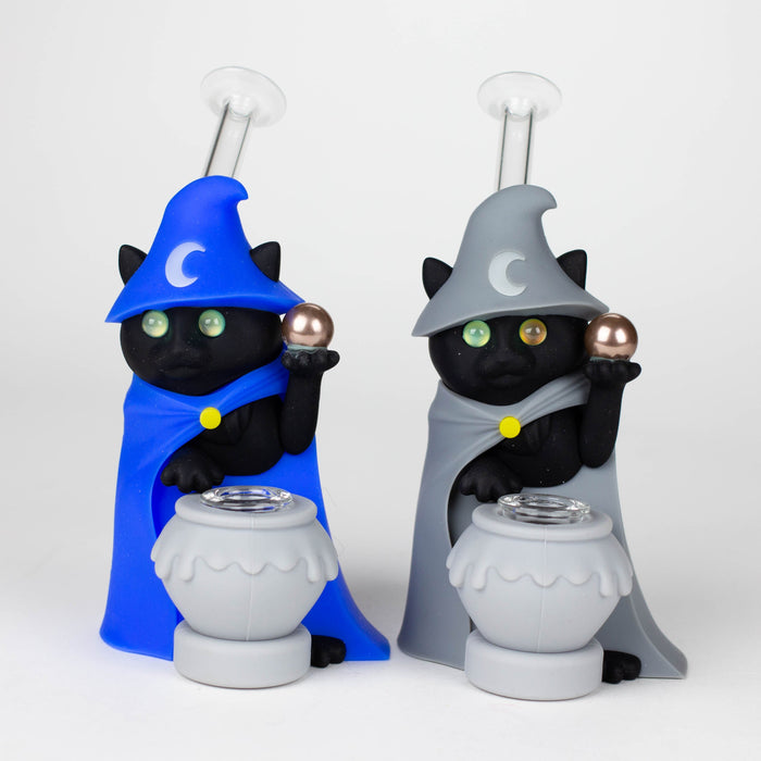 6.5“ Resin wizard cat water pipe