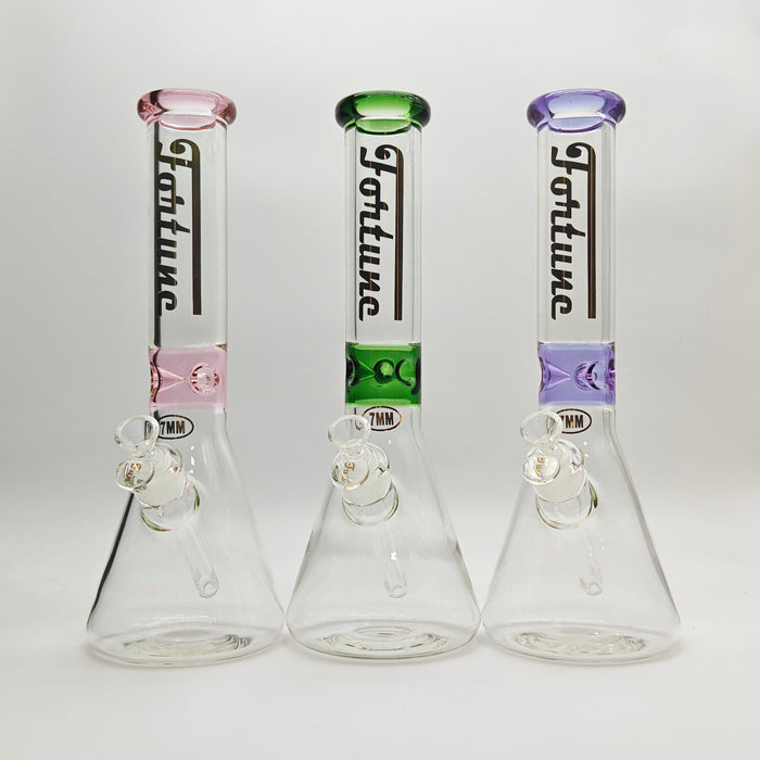 Fortune | 14" 7mm Coloured Accent Bong Assorted Colour