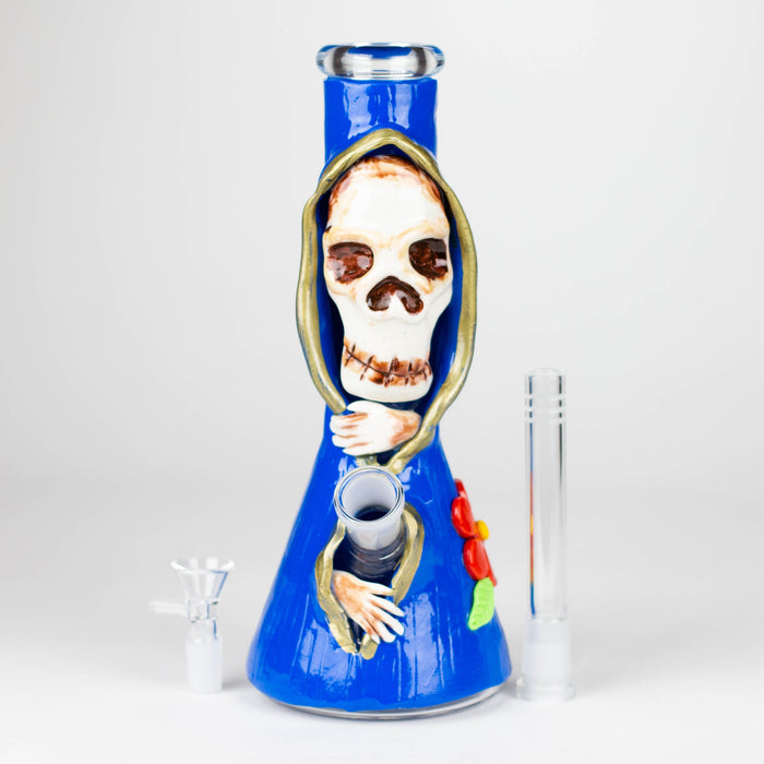 10" Resin 3D artwork Skull glass beaker [DY404]