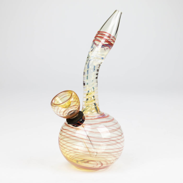 6" changing color glass bong