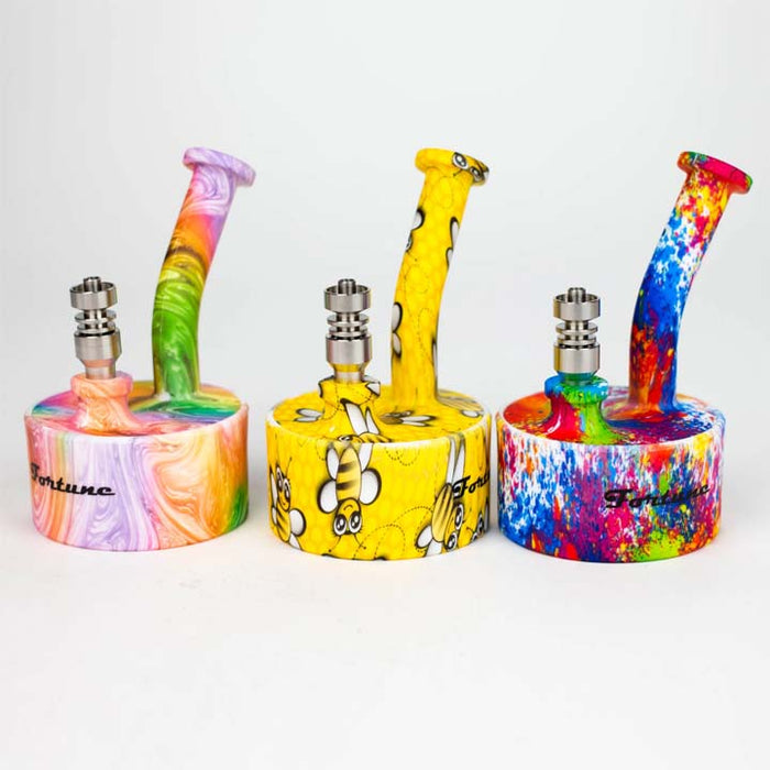 5" Silicone Hydrographic Dab Rig-Assorted