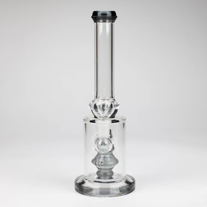 10" color accented glass water bong with diffuser