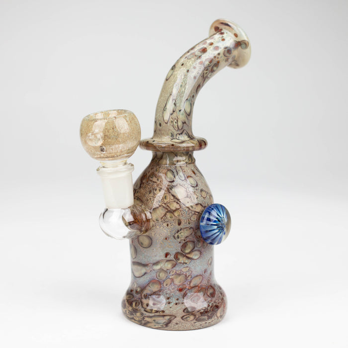 8" Marble with eye glass bong