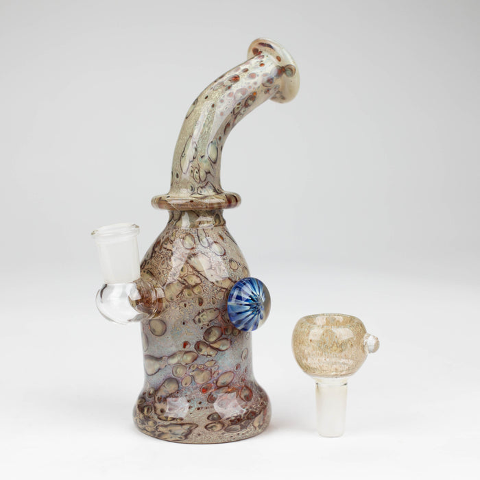 8" Marble with eye glass bong