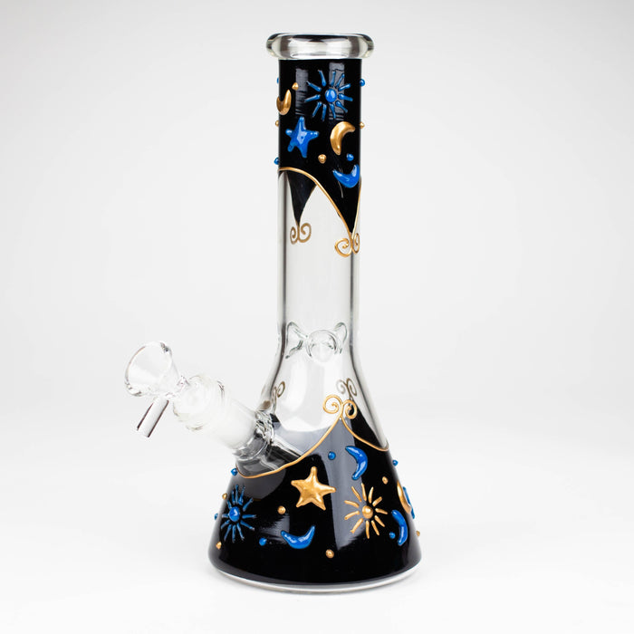 10" 3D Glass Bong With The Sky Design