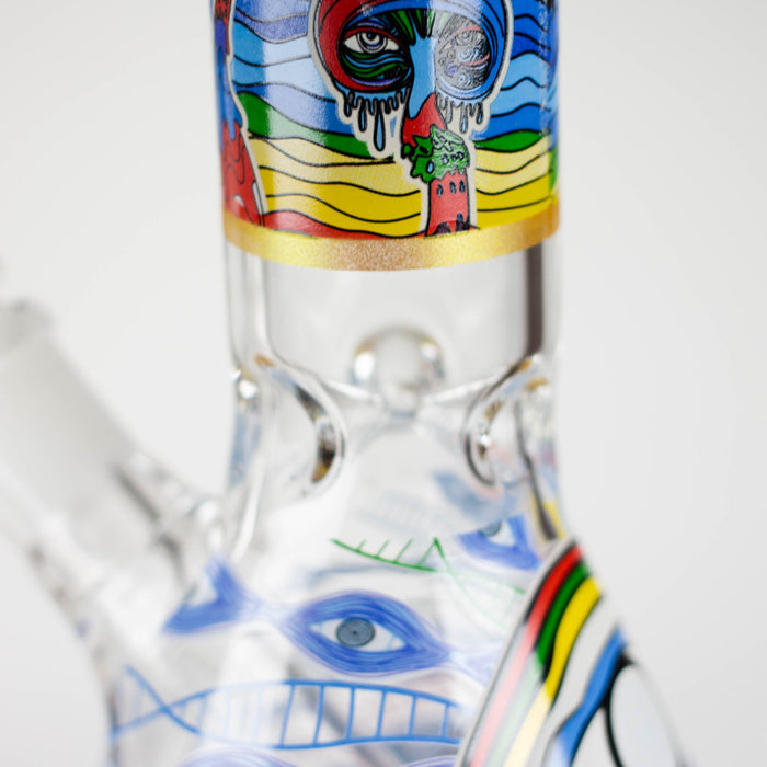 10" Glass Bong With Eye Design