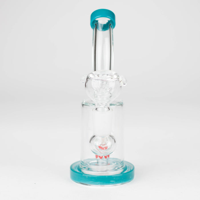 6" bent neck glass bong with diffuser-Assorted