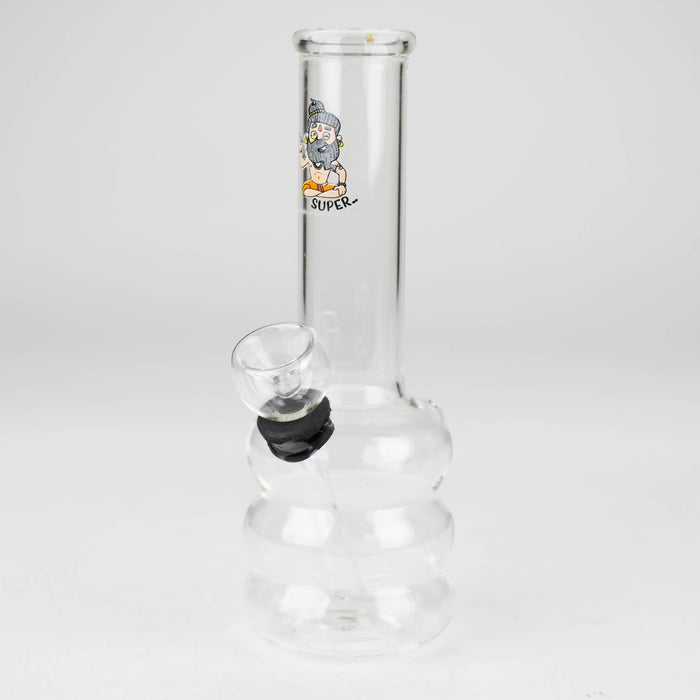 6" Clear Glass water pipe-Sticker