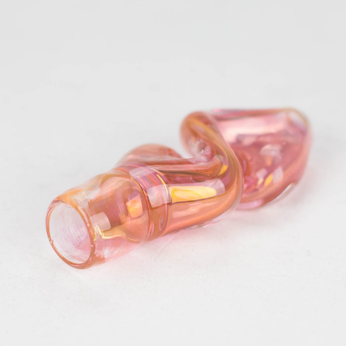 2.5" Pink Gold fumed Glass Twist Pipe Pack of 4