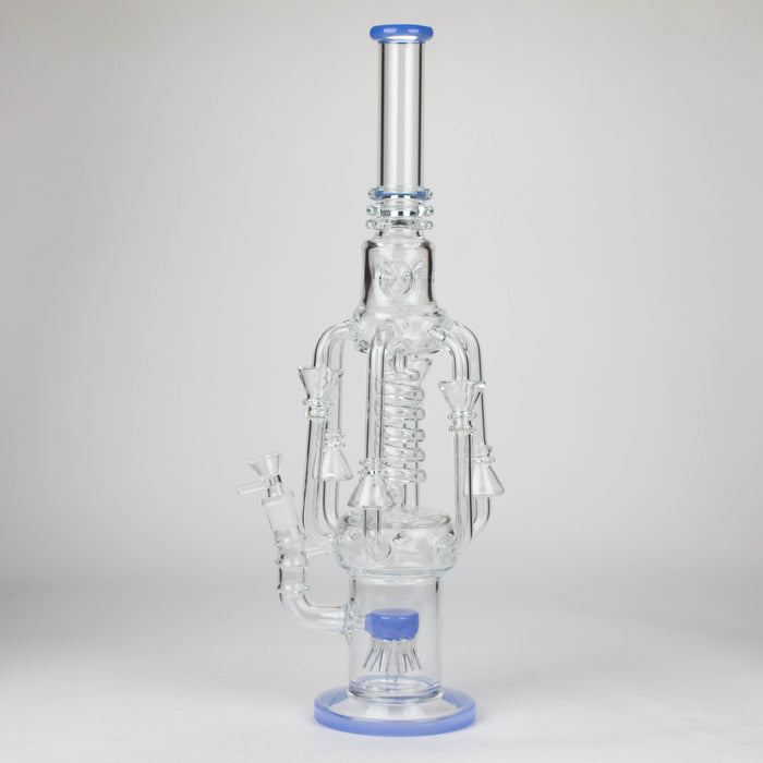 19" Coil Glass water recycler bong [C1576]