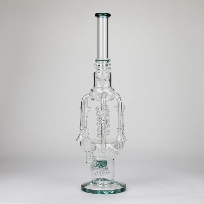 19" Coil Glass water recycler bong [C1576]