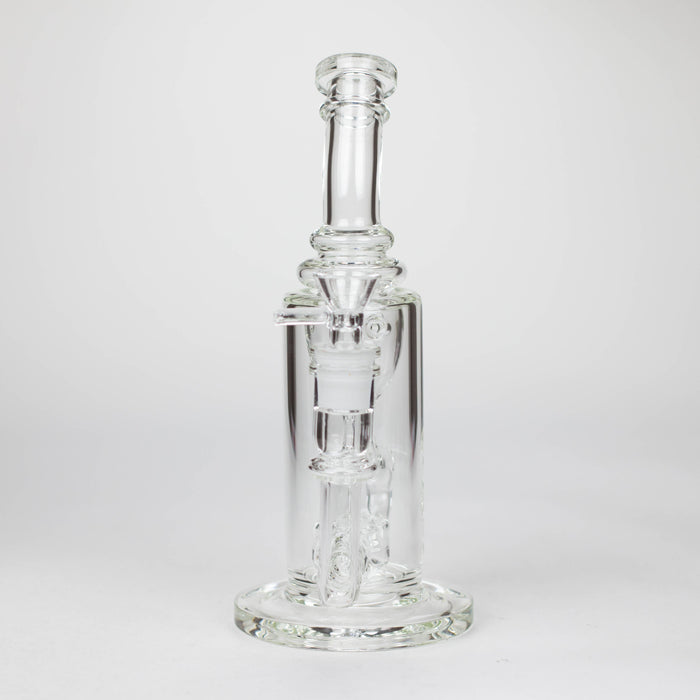 10″ Straight Tube Recycler Glass Bong [C1555]