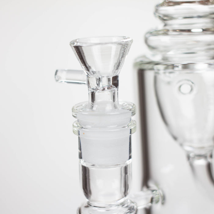 10″ Straight Tube Recycler Glass Bong [C1555]