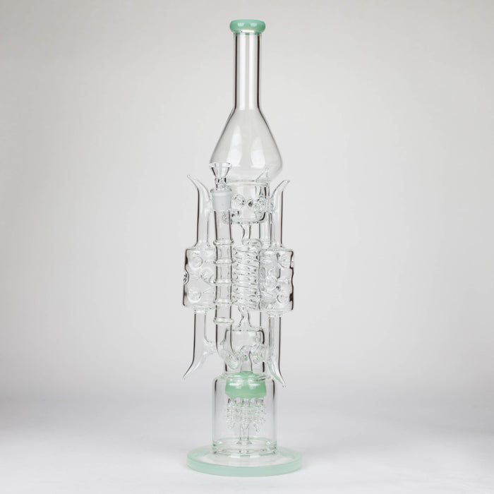 20" Coil Glass water recycler bong [C1577]