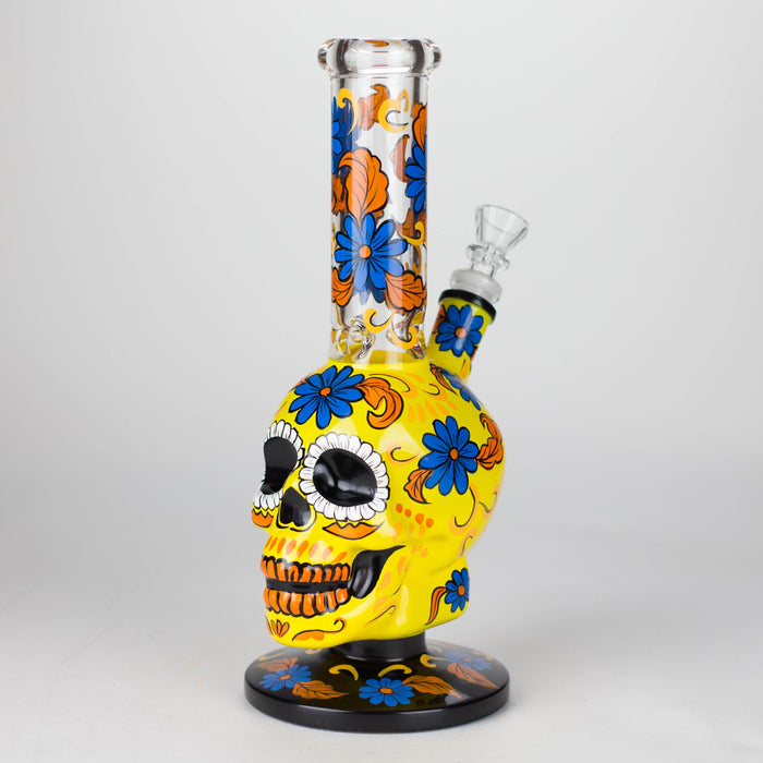 10" Sugar Skull-Themed glass bong [SK Series]