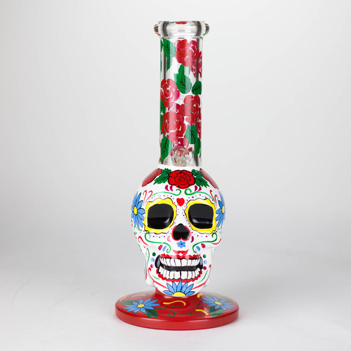 10" Sugar Skull-Themed glass bong [SK Series]