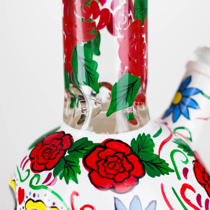 10" Sugar Skull-Themed glass bong [SK Series]