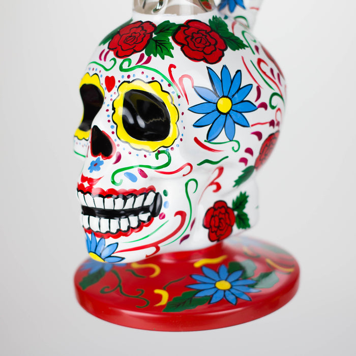 10" Sugar Skull-Themed glass bong [SK Series]