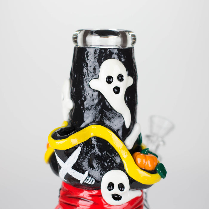 9" Pirate-Themed Sugar Skull Glass Bong [SK20]