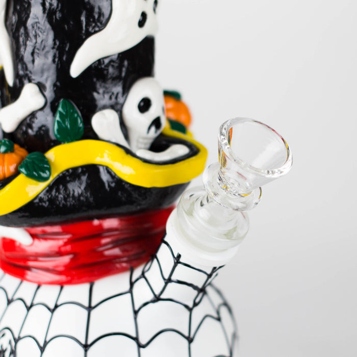 9" Pirate-Themed Sugar Skull Glass Bong [SK20]