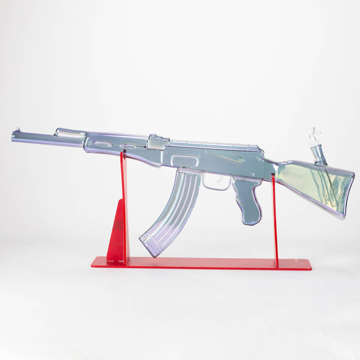 27" Electroplated AK-47 Design Glass Bong with Display Stand [GU001]