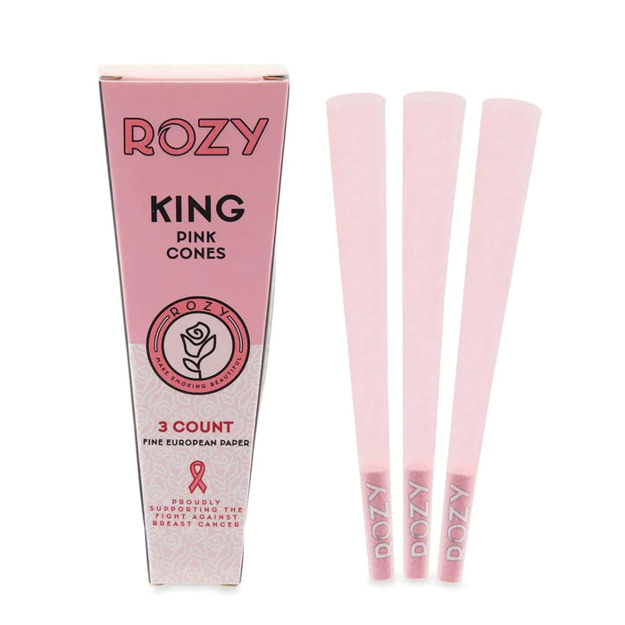 Rozy | Pink King Size Pre-Rolled Cones 3pk – 24ct Display