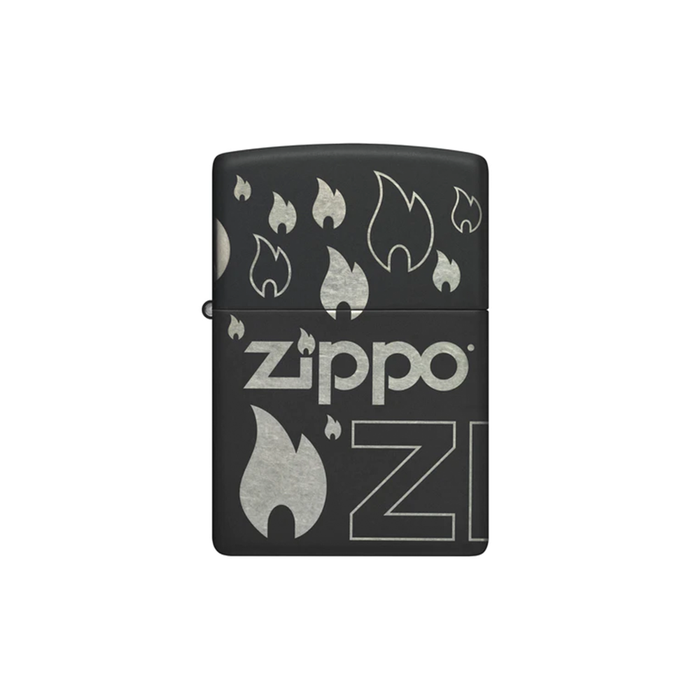 Zippo 48908 Black Matte Laser 360 Design