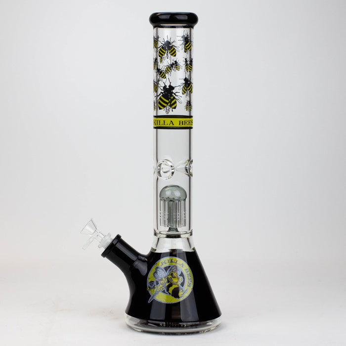 PROTECT YA NECK-15.5" 7 mm tree arm percolator glass bong [Killa Bees]