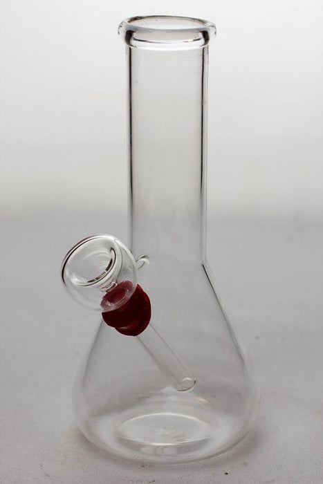 Ice Catcher Megaphone Perc White 6 Inch Glass Beaker Bong