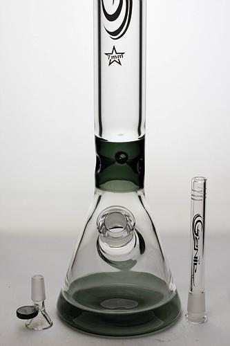 24" Genie 7 mm color accent classic beaker bong - bongoutlet.com