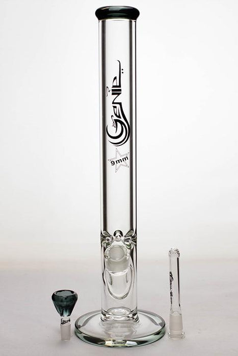 17" Genie 9 mm straight glass tube water bong - bongoutlet.com