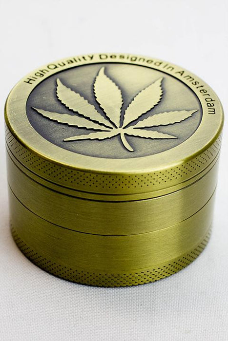 4 parts embossed Amsterdam Leaf grinder