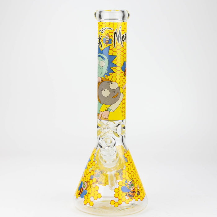 14" RM decal 7 mm glass water bong