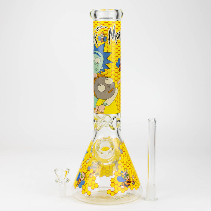 14" RM decal 7 mm glass water bong